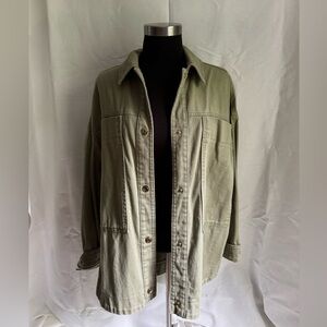 Light green khaki jacket from Zara